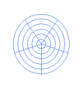 同心円グリッドの図